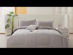 Set di coperte di poliestere riciclato, di cotone eco-melange, materiale sostenibile, morbido e traspirante.