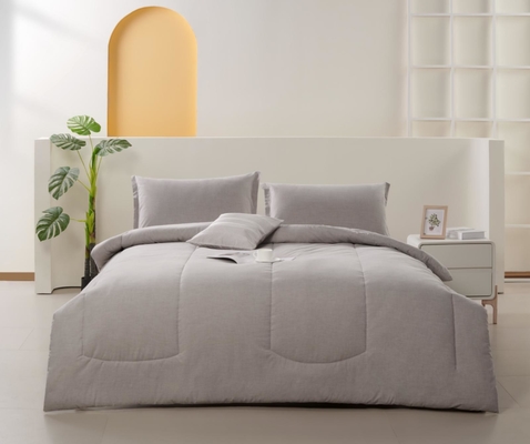 Eco Melange Cotton Recycled Polyester Comforter Set Full Size Comforter Sets