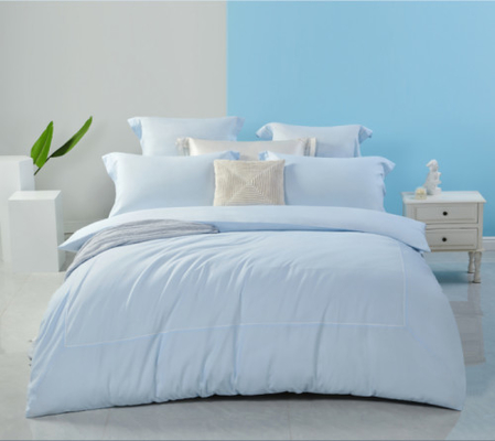 Copertura di coprifuoco di lino Tencel Queen Comodo Coprifuoco blu
