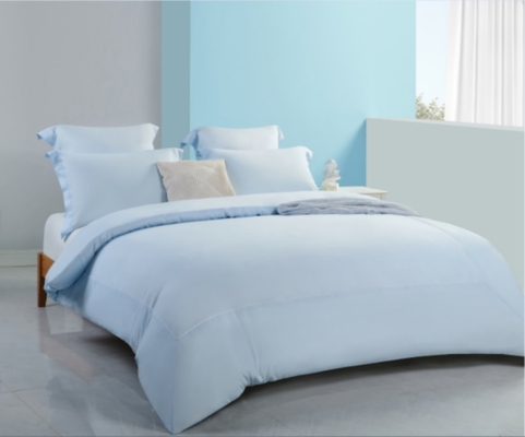 Copertura di coprifuoco di lino Tencel Queen Comodo Coprifuoco blu