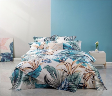 Set di copertura per coperte di cotone a stampa digitale Twin XL