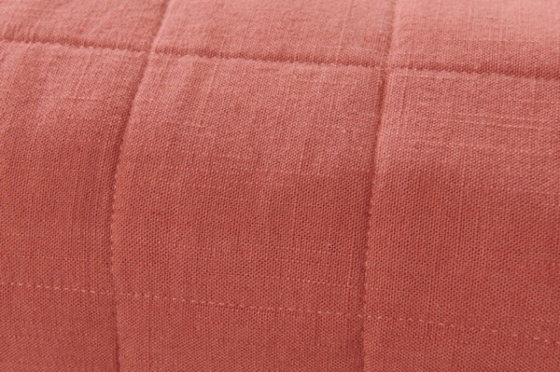 OEM Rayon Linen Quilt Set Solid Sustainable Burned Orange Quilt Set