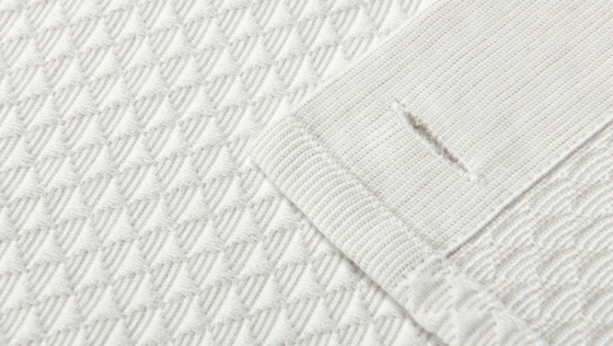 Tende da doccia grigio chiaro Jacquard 95% cotone 5% poliestere riciclato