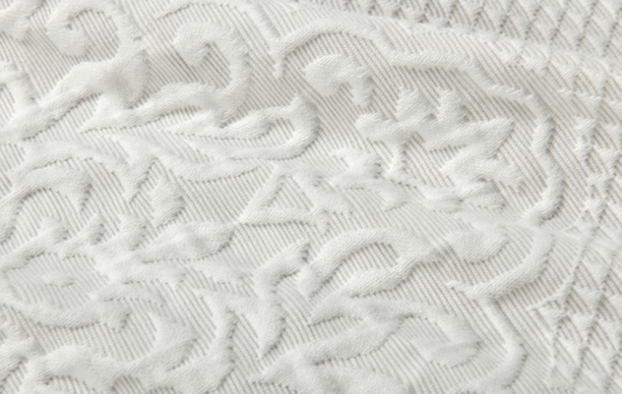 Tende da doccia grigio chiaro Jacquard 95% cotone 5% poliestere riciclato