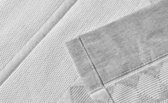 Tende da doccia in poliestere cotone Jacquard Tende da doccia a strisce grigio