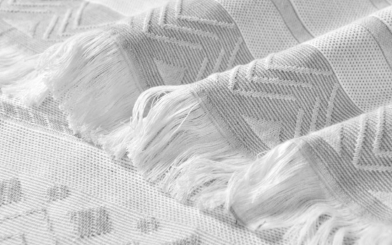 Tende da doccia in poliestere cotone Jacquard Tende da doccia a strisce grigio