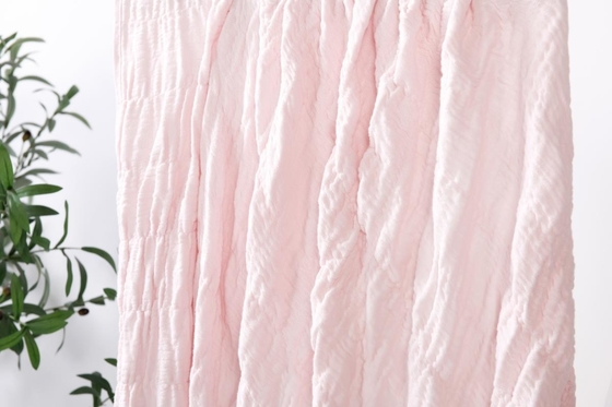 100% di cotone Seersucker copertura rosa copertura da letto King Size chic e accogliente
