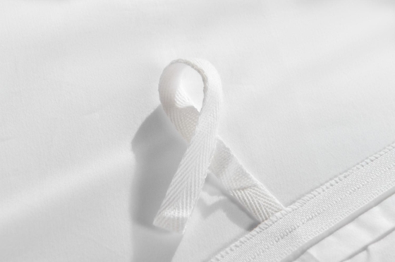Set di coperte di cotone ricamato bianco ricamato sostenibile