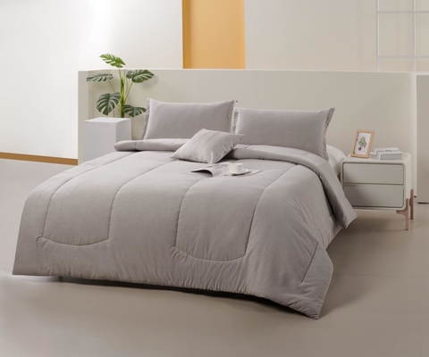 Set di coperte di poliestere riciclato di cotone Eco Melange Set di coperte di poliestere riciclato