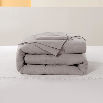 Set di coperte di poliestere riciclato di cotone Eco Melange Set di coperte di poliestere riciclato