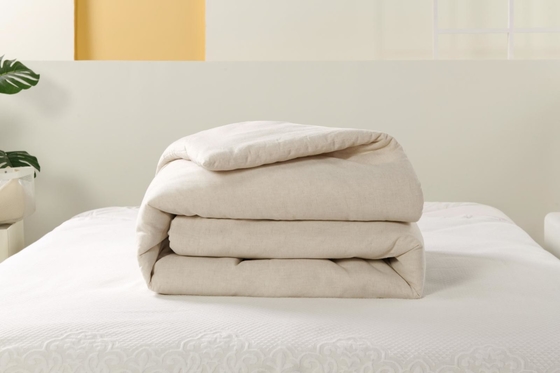 Linen Cotton Mixed Solid Comforter Set Sustainable King Comforter Sets