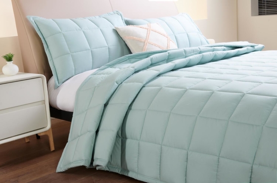 Set di coperte di cotone traspirante OEKO-TEX Set di coperte di cotone verde chiaro OEM