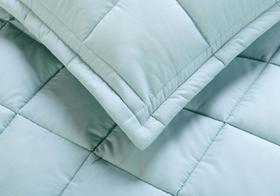Set di coperte di cotone traspirante OEKO-TEX Set di coperte di cotone verde chiaro OEM