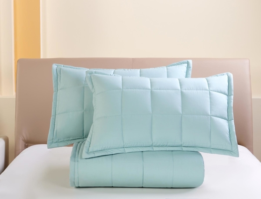 Set di coperte di cotone traspirante OEKO-TEX Set di coperte di cotone verde chiaro OEM