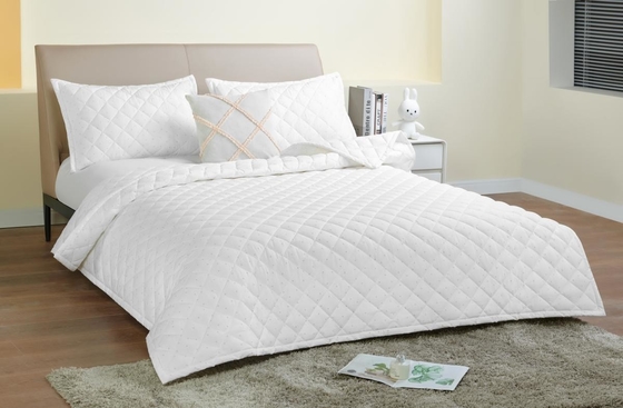 Set di coperte di cotone bianco stampato