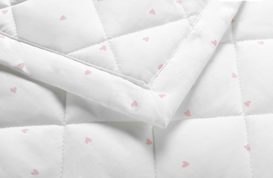 Set di coperte di cotone bianco stampato