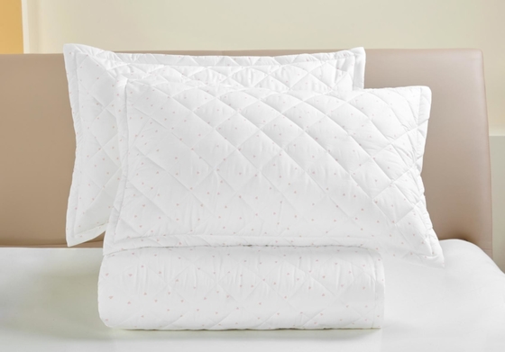 Set di coperte di cotone bianco stampato