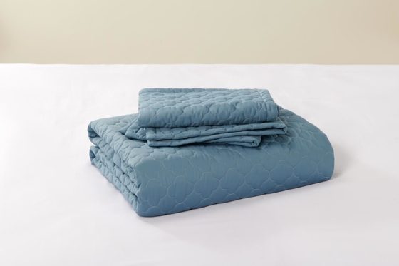 Set di coperte 100% cotone blu Massello King Size Comforter Set Traspirante