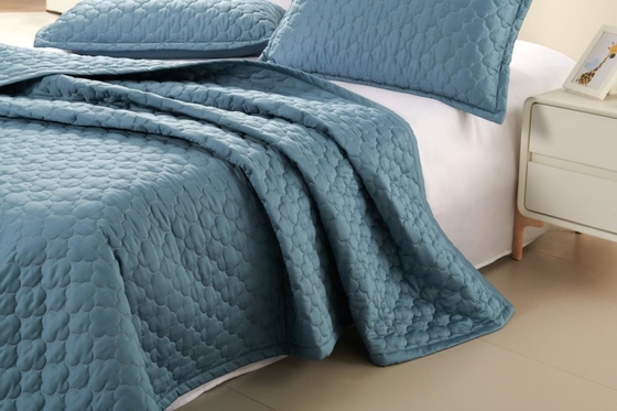 Set di coperte 100% cotone blu Massello King Size Comforter Set Traspirante