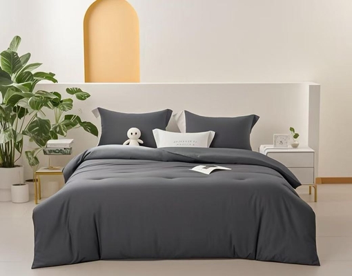 Set di piumino in Tencel Lyocell OEM Grigio scuro, confortevole, singolo