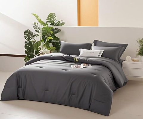 Set di piumino in Tencel Lyocell OEM Grigio scuro, confortevole, singolo