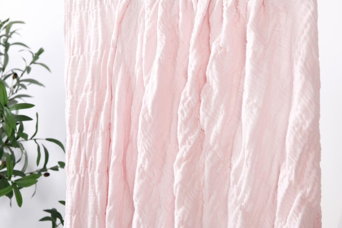 100% di cotone Seersucker copertura rosa copertura da letto King Size chic e accogliente