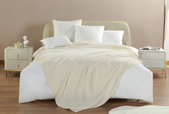 OEM Beige Muslin Blanket Oeko Tex Coperte pesate per adulti