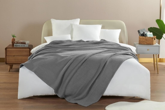 Pelle amichevole 100% di cotone Waffle copertura OEM Waffle Weave Twin Copertura