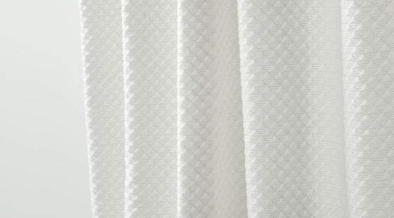 Tende da doccia grigio chiaro Jacquard 95% cotone 5% poliestere riciclato