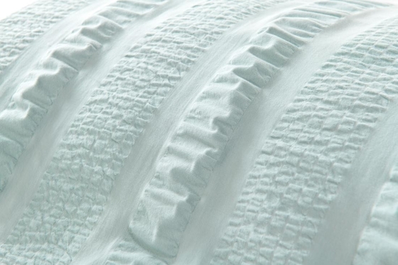 Casse per cuscini Seersucker bianche di taglia regina